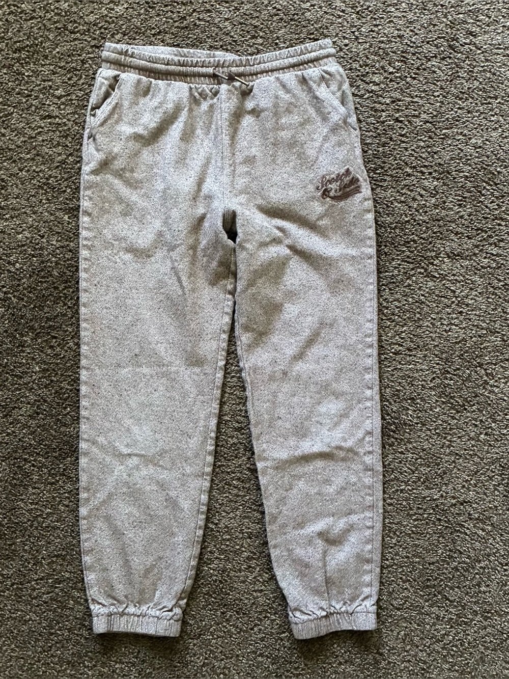 Youth Scotch & Soda Tan Heathered Joggers, Size Large